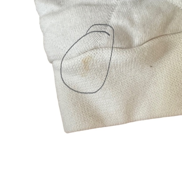 Madewell Small Quilted Swing Sweatshirt Antique Cream Patterned Cozy - Picture 9 of 9